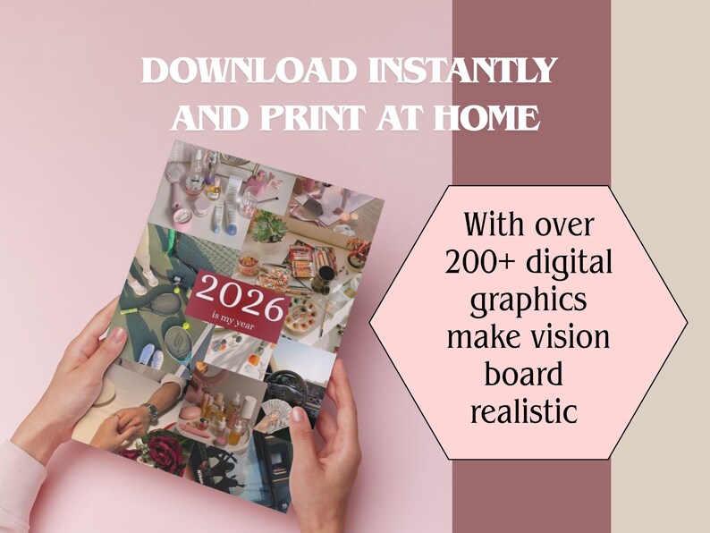 2026 Digital Vision Board Aesthetic Printable Kit for Women Aesthetic ...
