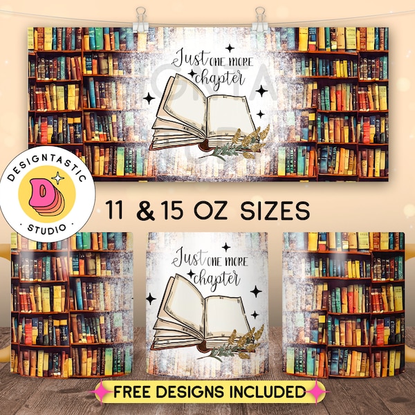 11 and 15oz PNG Mug Design For Book Lover, Sublimation Print, Reading Digital Download File, Full Wrap Design For Coffee Mug, Mug Press PNG