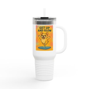 Tasse de voyage isolée Bulldog vibrante, 40 oz - Design amusant pour animaux de compagnie pour les amateurs de café, parfaite pour les cadeaux, les voyages ou un usage quotidien