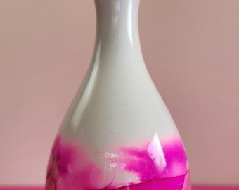 Single Pink & Bronze "Blush" Ombre Bud Vase - One colour + One Metallic - Home Décor, Wedding Decoration, Gift