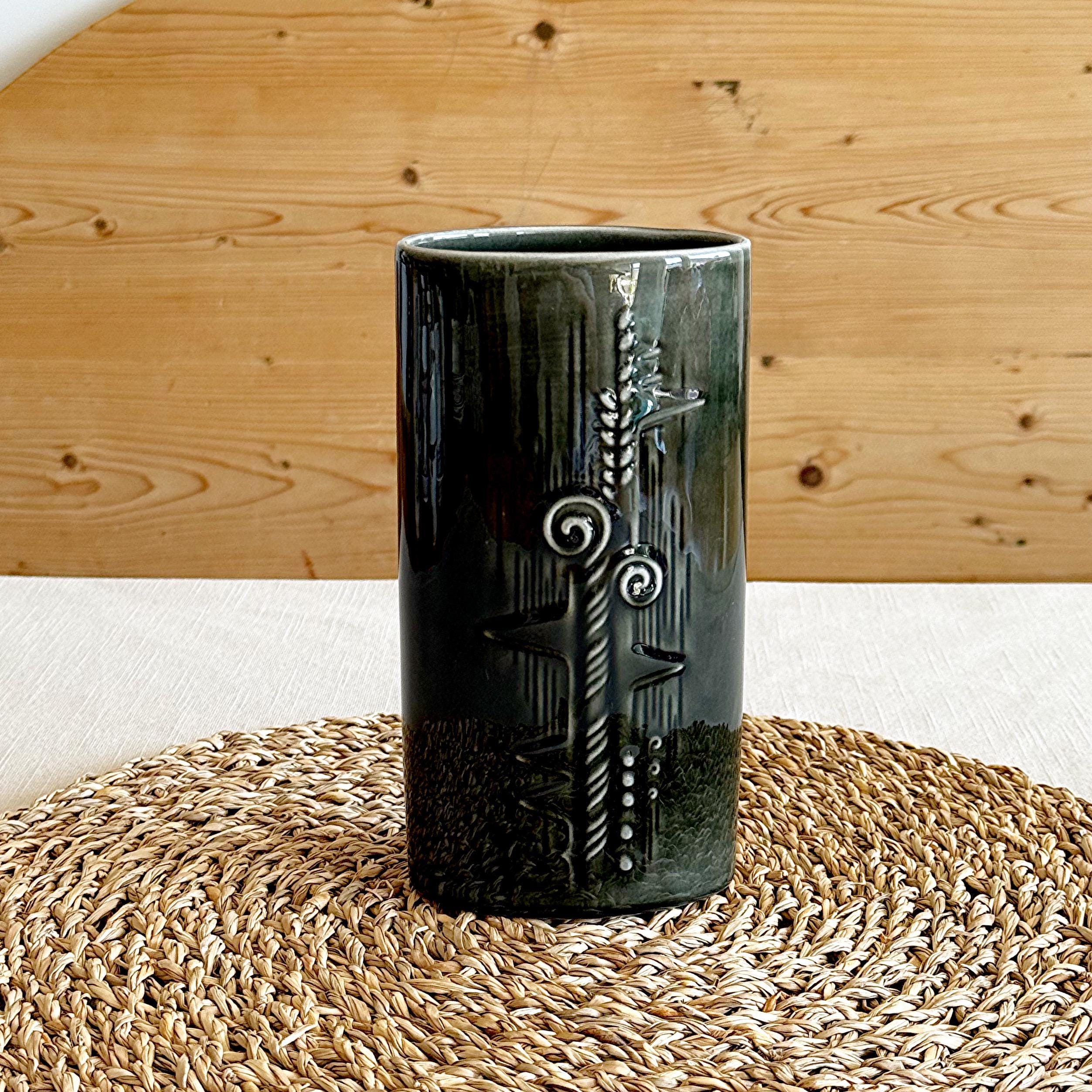 ■希少な１点物 大型 オッレ アルベリウス 花瓶 ロールストランド バンブー □希少な1点物 大型 オッレ アルベリウス 花瓶 ロールストランド