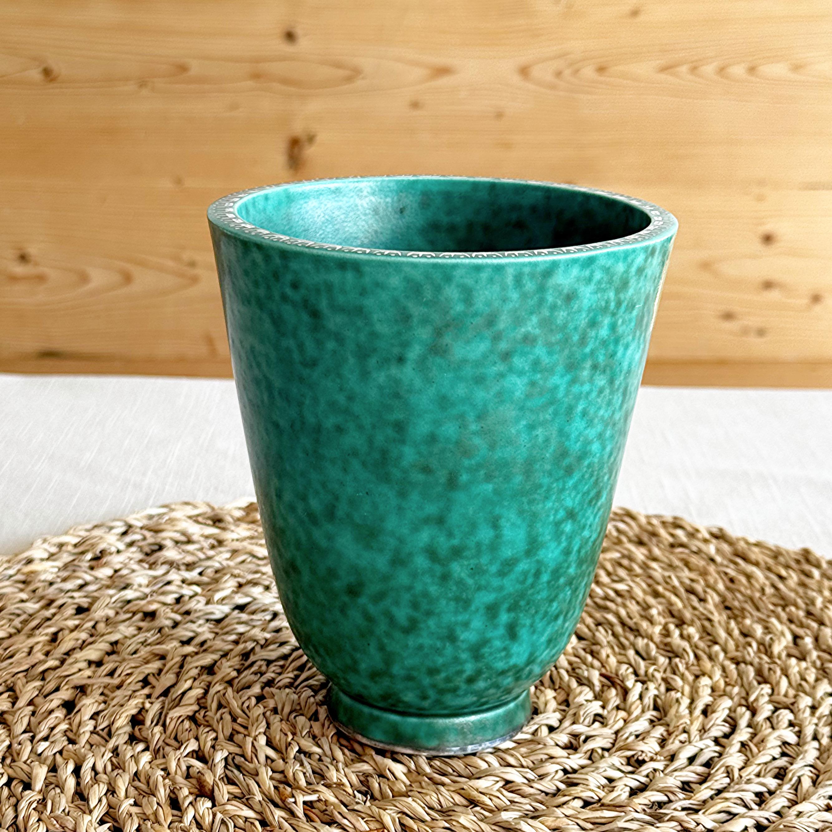 【希少】壺 花瓶 グスタフスベリ スウェーデン ヴィルヘルム・コーゲ ヴィンテージ 1940 年代 グスタフスベリ スウェーデン