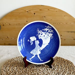Vintage 1988 Gustavsberg Sweden Porcelain Plate: Einar Nerman Design