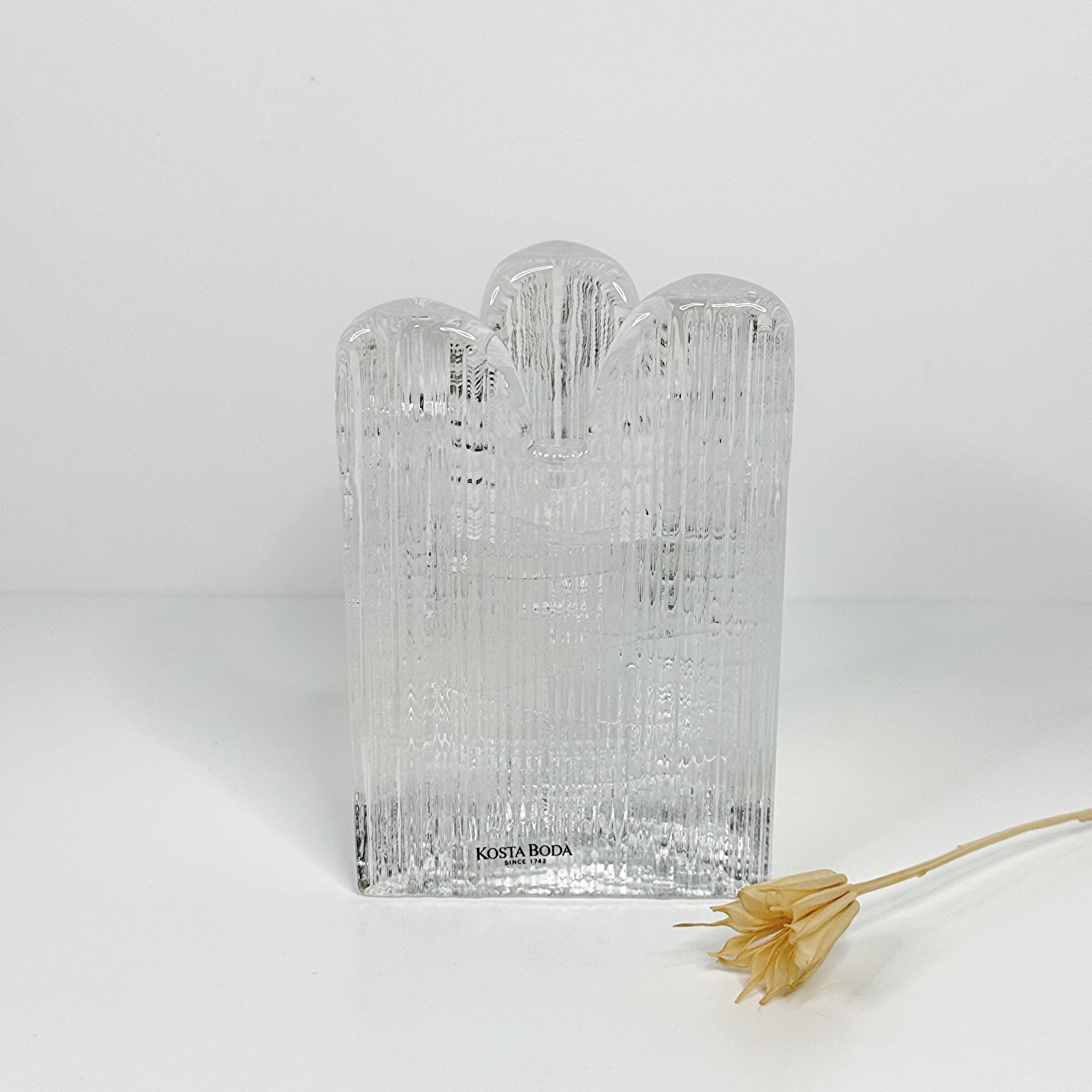 kirin collector's Kosta Boda金彩1986 Vintage 1980s Kosta Boda Skyline Glass Candle Holder by Anna