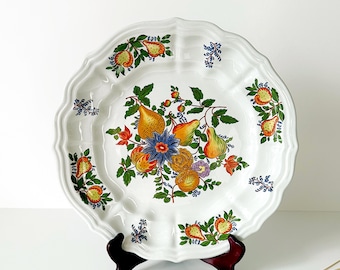 Plato decorativo de cerámica Diamondstone Laveno Italy vintage de los años 60, diseñado por Guido Andlovitz