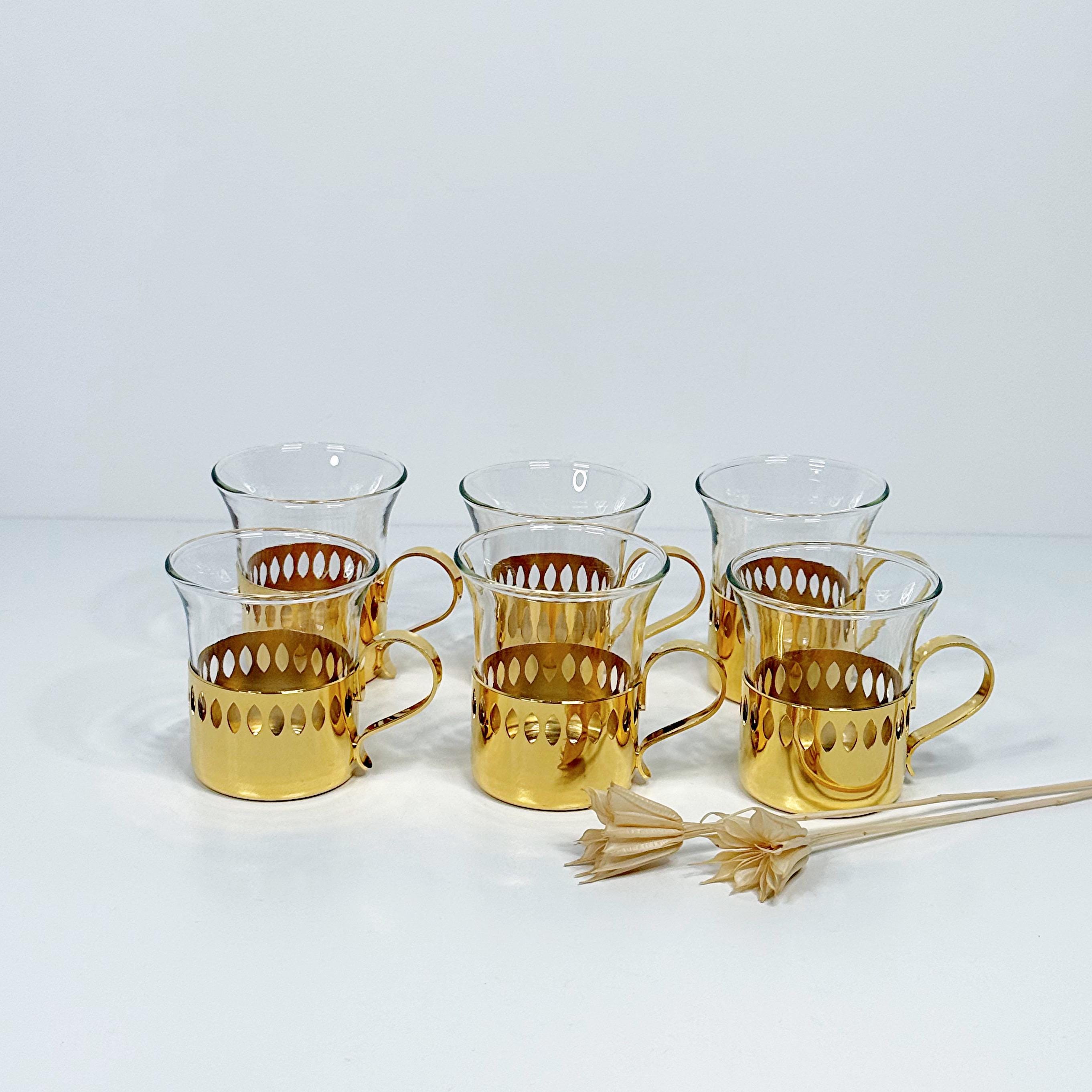 Vintage 1970s Schott Mainz Jenaer Germany Glas Mulled Wine Glasses