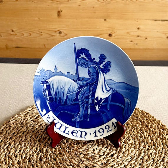 アンティーク 1921年製 Rörstrand Julen プレート：アンティーク