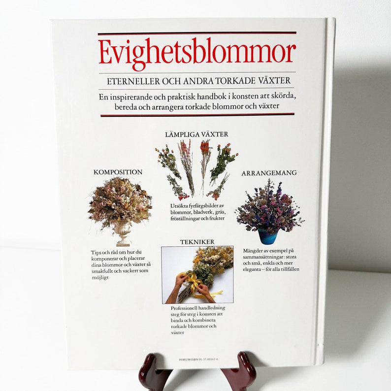 Vintage 1987 Swedish Version of the Book of Dried Flowers A Complete