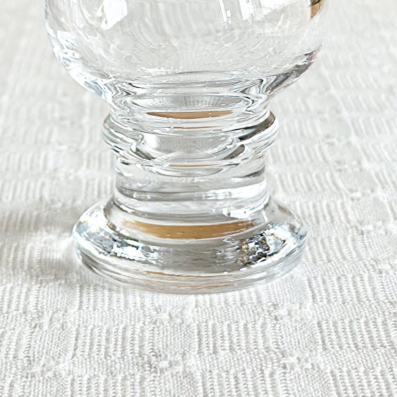 Vintage 1980s Kosta Boda Sweden Set of 5 Baron Clear Glass
