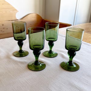 Vintage 1970s Boda Sweden Green Wine Glasses - Dragon Collection Designed By Bertil Vallien