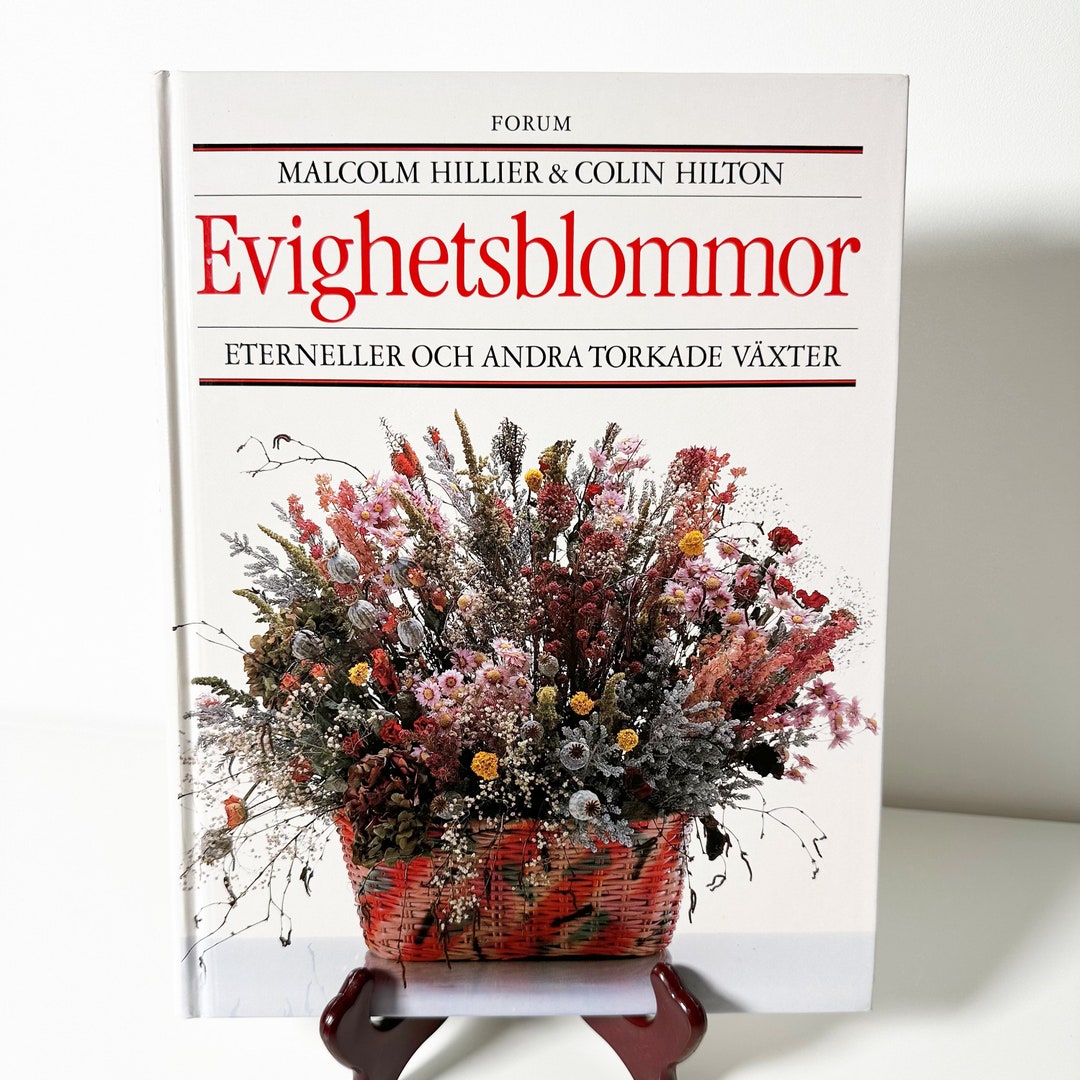 Vintage 1987 Swedish Version of the Book of Dried Flowers A Complete