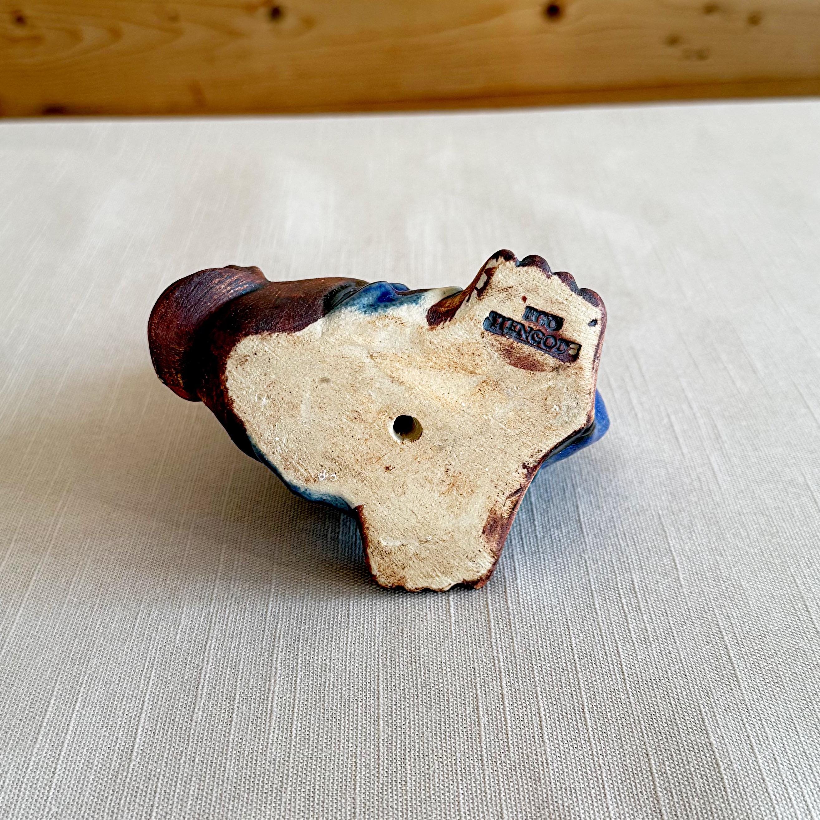 Vintage 1960s Ego Stengods Fish Figurine: Willi Fischer Blue