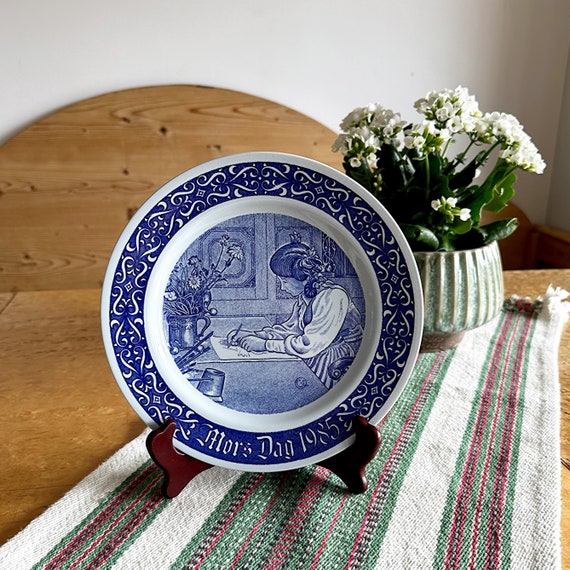 Vintage 1985 Rörstrand Sweden Mother's Day Decorative Plate - Carl Larsson Design