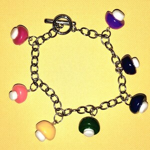 Clay Rainbow Mushroom Bracelet