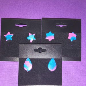 Clay Color Swirl Post Earrings