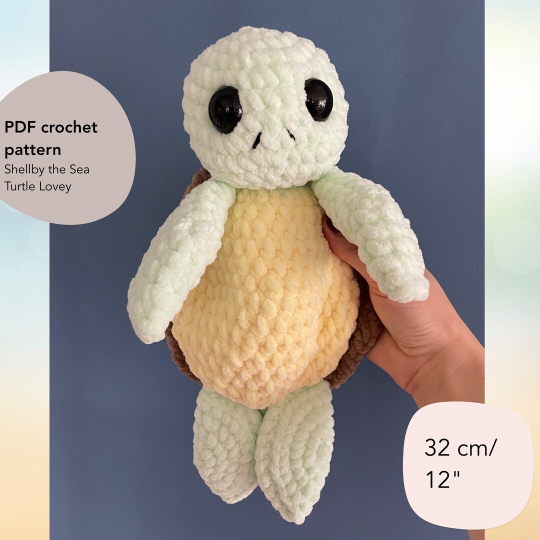 Shellby the Sea Turtle Lovey Crochet Pattern Turtle Security Blanket ...
