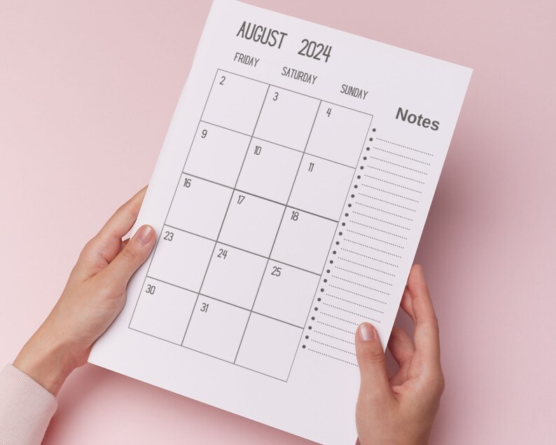 2024 Printable Montly Planner dated Month on 2 Pages month at a Glance 2024 Printable Montly Planner dated Month on 2 Pages month at a Glance