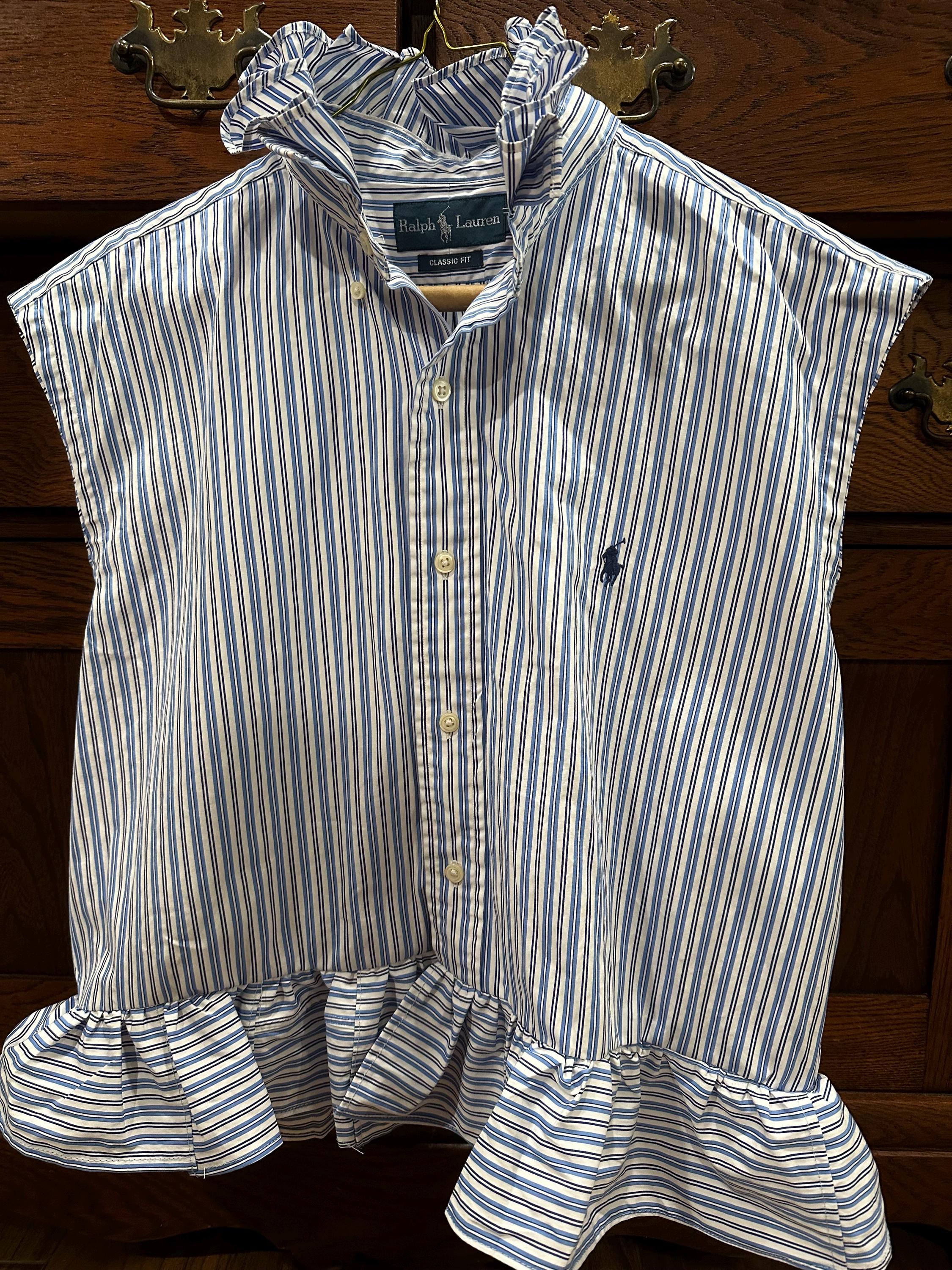 heirloom ruffle collar button down - Ralph Lauren polo sleeveless