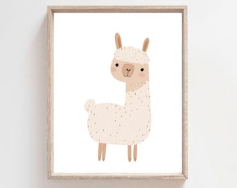Llama Nursery Art Print, Baby Room Decor (Digital Download)