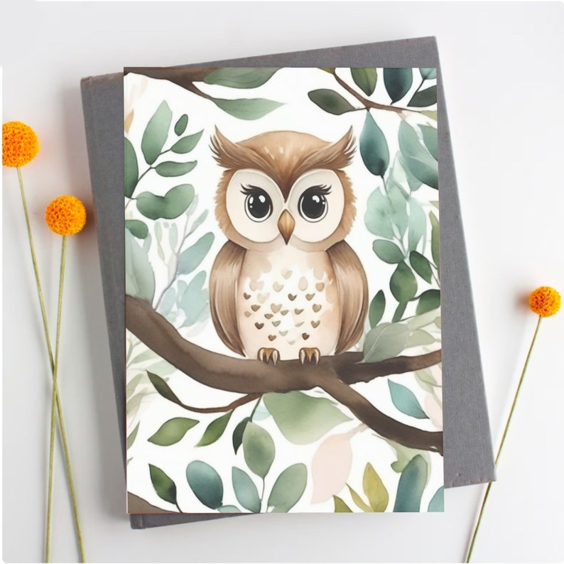PRINTABLE Baby Owl Wall Art, Owl Print, Wall Decor, Woodland Animals ...