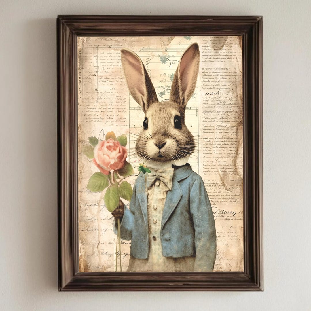 Bunny Wall Art, Nursery Rabbit Decor, Printable Digital Download ...