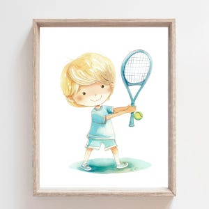 Tennis Print, Boys Tennis,  Nursery Art, Tennis Wal Art, Sport Wall Art, Sports Decor, Sport Nursery Prints, Boys Room Decor, Pickleball