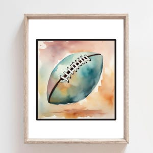 Football Decor, Footbal Ball Print, American Football, Kids Room Decor, Modern Nursery, Sport Theme, Football Ball, Football Nursery