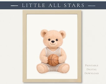 Basketball Nursery Wall Art, Sports Nursery Decor, Basketball Nursery Print, Baby Boy Room Decor, Basketball Art, Kids Room Print