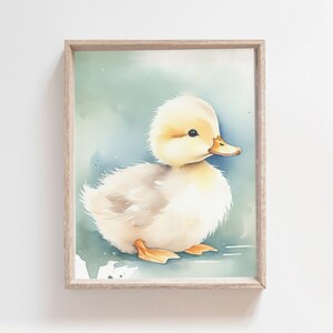 PRINTABLE Baby Duck Duckling Poster, Duck nursery Art, Duck Nursery Print, Duck Nursery Wall Art, Baby Duck Nursery Wall Art, Farm Animals