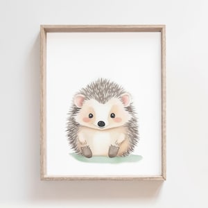 複製画】「フルーツいっぱいハリネズミちゃん」 パステルアート
