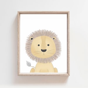 Lion Print,  Nursery Wall Art, Lion Nursery print,  Lion Poster, Boho Nursery, Jungle Decor,  Zoo Decor, Baby room, Safari Animal,