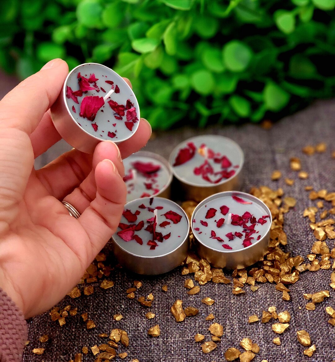 Multipack Candles Unscented Tea Lights | Candle Set | 5 Pack | Dried Flowers | Multipack ...
