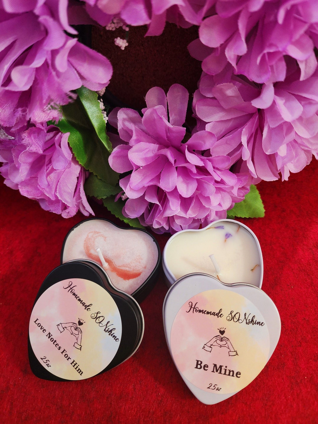 Valentine's Day Scented Candles, Tea Lights, Gift for Him, White and
