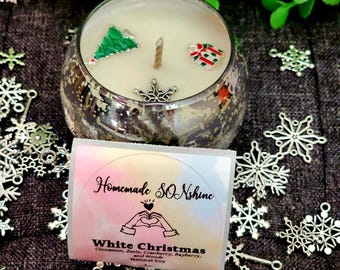 Christmas Candle | Silver Home Decor | Stocking Stuffer | Christmas Charms