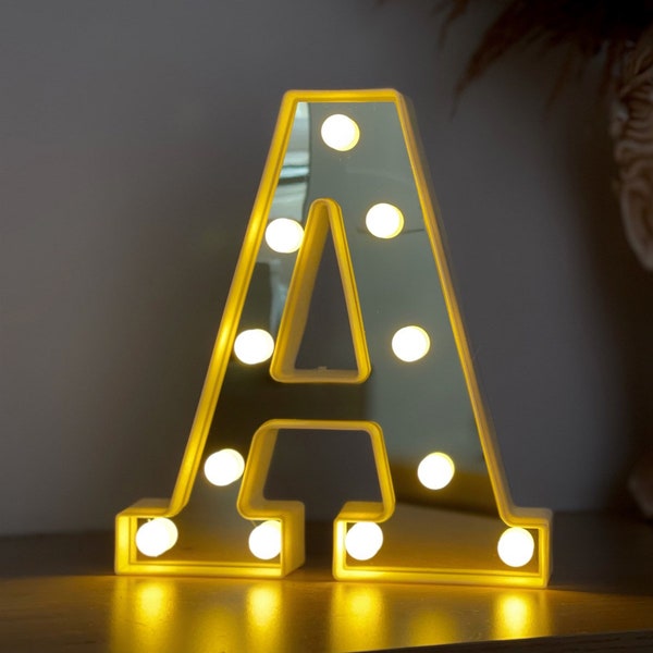 3D Illuminated Led Letter, Decorative Lighting,Large Size, Light up letter, LED initial,Letter with lights,Nursery light,Floral letter light