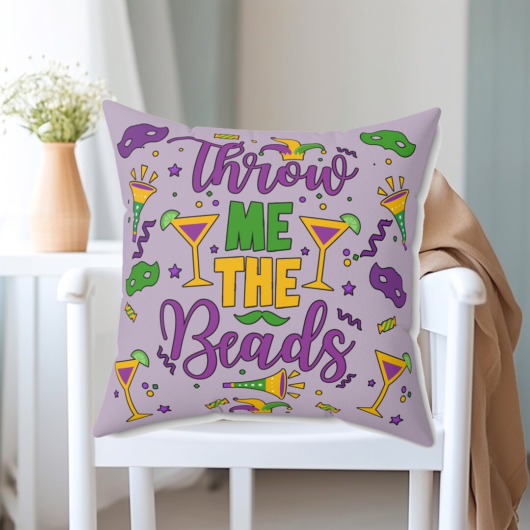 mardi gras outdoor pillows