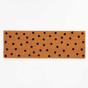 Astley 40x120cm Totally Dotty Natural Printed PVC Backed Coir Mat