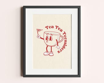 Retro Tea Tea Teesider Illustration Middlesbrough Teesside Print