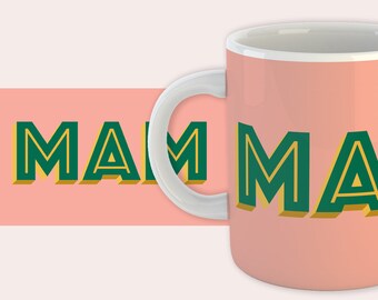 Taza de regalo para el Día de la Madre, tarjeta divertida con jerga del dialecto del noreste