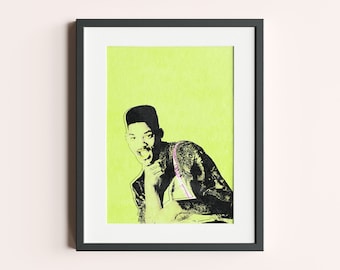 Ilustración de collage digital de El Príncipe de Bel Air de los años 90