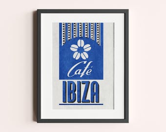Cafe Ibiza Classic Retro Print