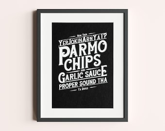 Teesside Middlesbrough Dialect Slang Typography Print