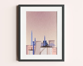 Teesside Middlesbrough Industrial Landscape Print