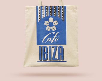 Bolsa de playa con estampado gráfico de Ibiza