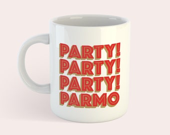 ¡Fiesta, fiesta, fiesta, Parmo! Lema del Middlesbrough Teesside Taza