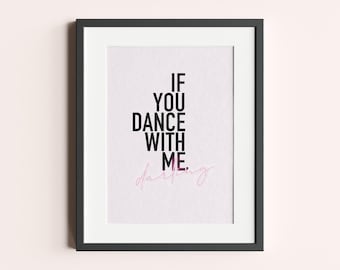Sam Fender Dance With Me Darling Neon Typography Song Lyrics Print