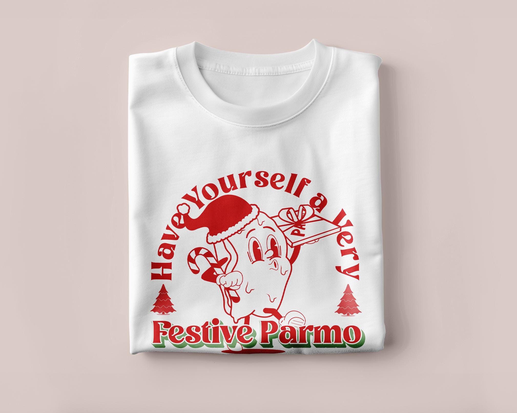 Christmas Parmo Teesside Festive  Illustration Unisex T-shirt