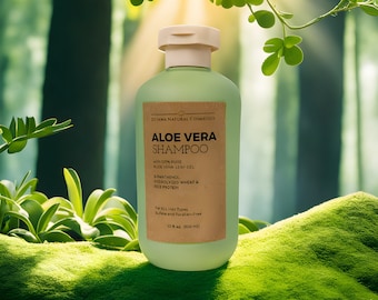 Aloe Vera Shampoo with Pure Leaf Gel - Nourishing Hair Care for All Types, Natural Aloe Vera Shampoo, Hair Strengthening Formula