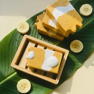 Banana  Soap Bar: Natural Vegan Soap for Sensitive Skin