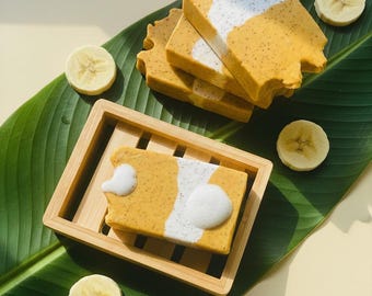 Banana Smoothie Soap Bar: Natural Vegan Soap for Sensitive Skin